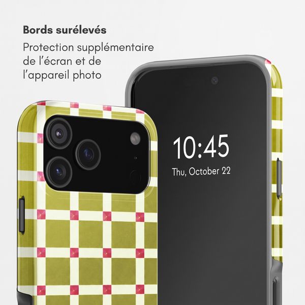 Selencia Coque arrière Vivid avec MagSafe Apple iPhone 18 Pro Max / 17 Pro Max - Check This Olive