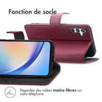 imoshion Étui de télephone portefeuille de luxe Samsung Galaxy A34 (5G) - Bordeaux
