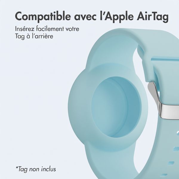 imoshion Bracelet AirTag pour enfants - Étui pour Apple AirTag - Taille unique - Denim Blue