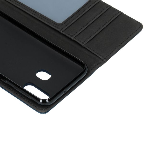imoshion Étui de télephone portefeuille de luxe Samsung Galaxy A40 - Bleu foncé