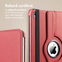 imoshion Coque tablette rotatif à 360° Apple iPad 9 (2021) 10.2 pouces / iPad 8 (2020) 10.2 pouces / iPad 7 (2019) 10.2 pouces - Rouge foncé