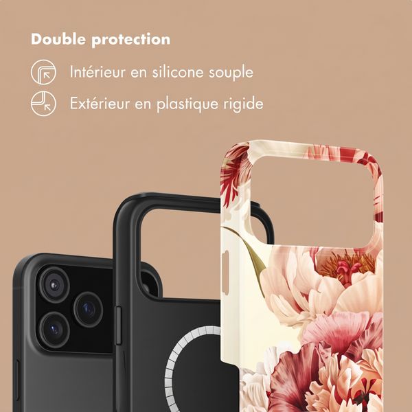 Selencia Coque arrière Vivid avec MagSafe Apple iPhone 18 Pro Max / 17 Pro Max - Vintage Peony