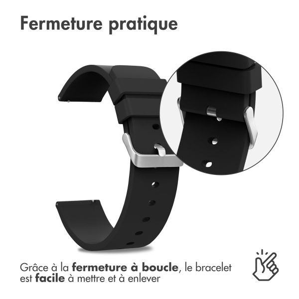 imoshion Bracelet silicone  - Connexion universelle 24 mm - Noir