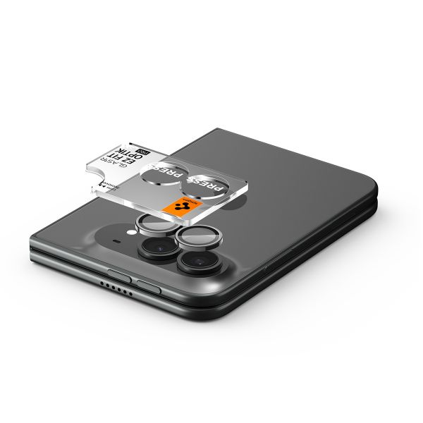 Spigen Optik Pro EZ Fit Lens Protector lot de 2 Apple iPhone Duo - White