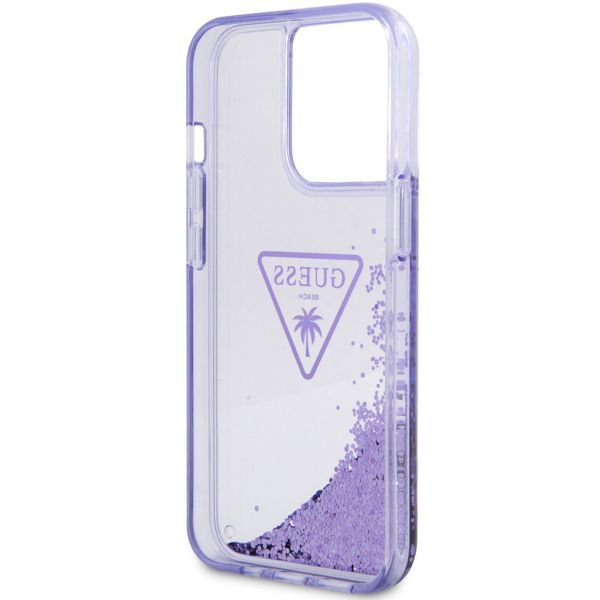 Guess Coque Liquid Glitter Apple iPhone 14 Pro Max - Violet