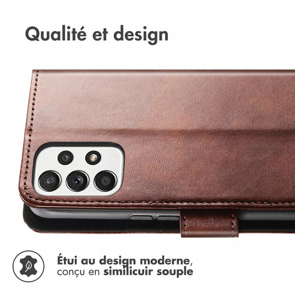imoshion Étui de télephone portefeuille de luxe Samsung Galaxy A53 - Marron foncé