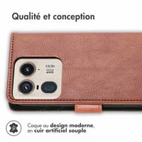 imoshion Étui de télephone portefeuille de luxe Motorola Edge 50 Ultra - Marron