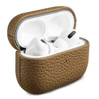 Accezz Coque en cuir véritable  Apple AirPods Pro 2 - Taupe