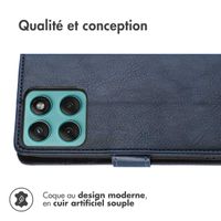 imoshion Étui de télephone portefeuille de luxe Motorola Edge 60 Pro - Bleu foncé