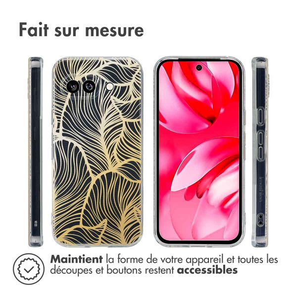 imoshion Coque Design Google Pixel 9A - Golden Leaves Transparent