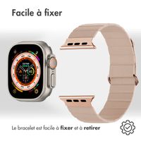 imoshion Bracelet en cuir magnétique Apple Watch | 44/45/46/49 mm - Beige