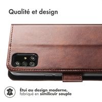 imoshion Étui de télephone portefeuille de luxe Samsung Galaxy A71 - Marron foncé