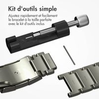 Accezz Bracelet en acier Titane mat Apple Watch | 38/40/41/42 mm - Titanium
