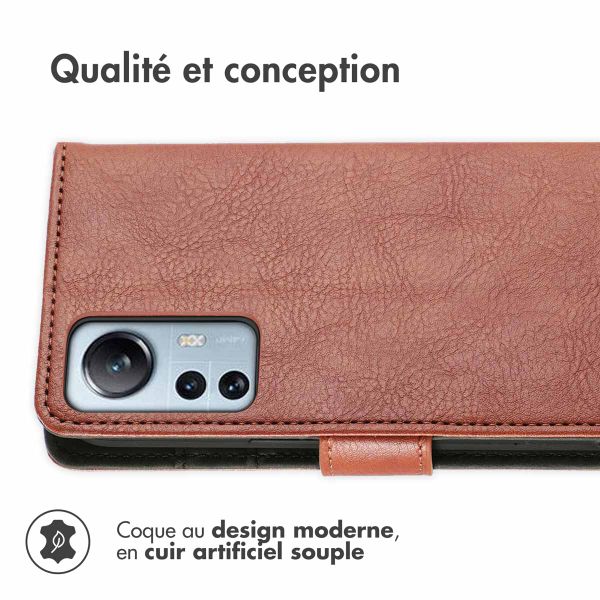 imoshion Étui de télephone portefeuille de luxe Xiaomi 12 Lite - Marron