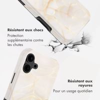 Selencia Coque arrière Vivid Apple iPhone 16 - Golden Beige Marble