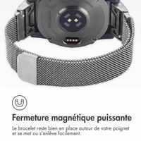 imoshion Bracelet QuickFit® Milanais  - Connexion Garmin 20 mm - Taille L/XL - Argent