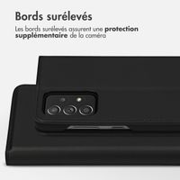Accezz Étui de télephone Slim Folio en cuir de qualité supérieure Samsung Galaxy A52(s) (5G/4G) - Noir