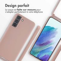 imoshion Coque en silicone avec cordon Samsung Galaxy S21 FE - Sand Pink