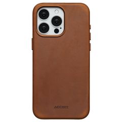 Accezz Coque MagSafe en cuir vintage Apple iPhone 15 Pro Max - Tabacco Cognac