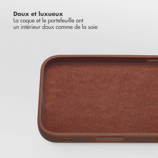 Selencia Étui portefeuille amovible Olyn avec MagSafe Apple iPhone 17 - Marron