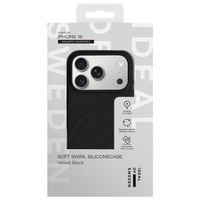 iDeal of Sweden Coque Soft Swirl Silicone MagSafe Apple iPhone 16 - Velvet Black