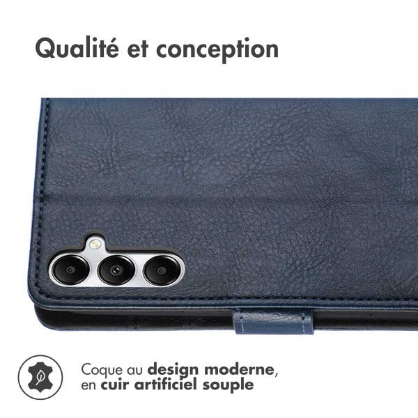 imoshion Étui de télephone portefeuille de luxe Samsung Galaxy S25 Plus - Bleu foncé