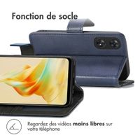 imoshion Étui de télephone portefeuille de luxe Oppo Reno 8 T (4G) - Bleu foncé