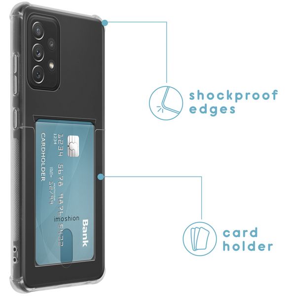 imoshion Coque silicone avec support de passe Samsung Galaxy A72 - Transparent