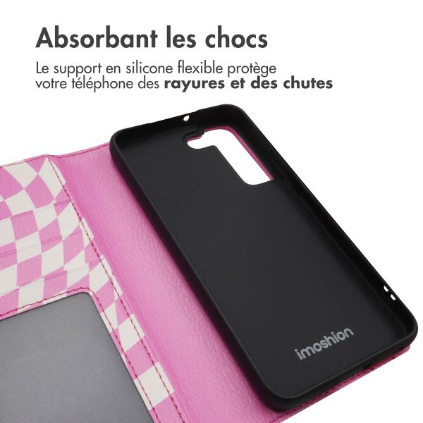 imoshion Étui de télephone portefeuille Design Samsung Galaxy S22 - Retro Pink