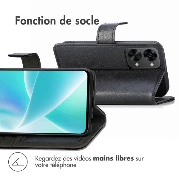imoshion Étui de télephone portefeuille de luxe OnePlus Nord 2T - Noir