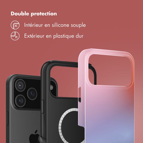 Selencia Coque arrière Vivid avec MagSafe Apple iPhone 17 Pro - Gradient Soft Blush