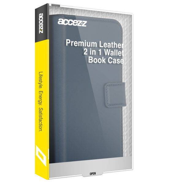 Accezz Premium Leather 2 in 1 Wallet Bookcase Samsung Galaxy A35 - Bleu foncé