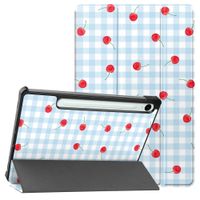 imoshion Coque tablette Design Trifold Samsung Galaxy Tab S9 11.0 pouces / S10 Lite / S10 FE / S9 FE 10.9 pouces - Cherry Check