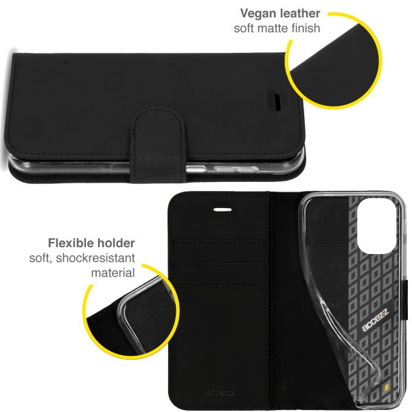 Accezz Étui de télephone Wallet Xiaomi Mi 10 Lite - Noir