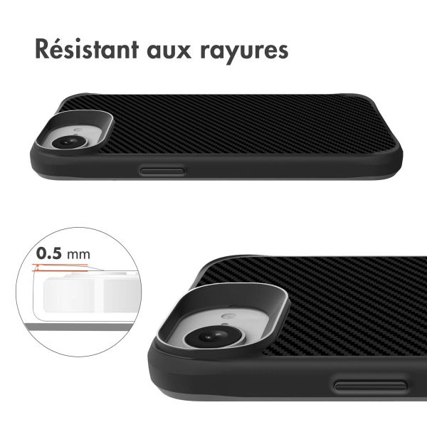 imoshion Rugged Hybrid Carbon Case Apple iPhone 17e / 16e - Noir