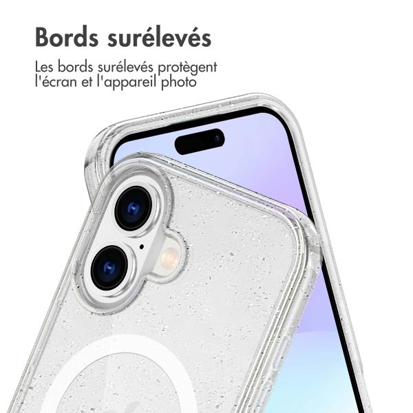 imoshion Coque Pailletée avec MagSafe Apple iPhone 17 - Transparent