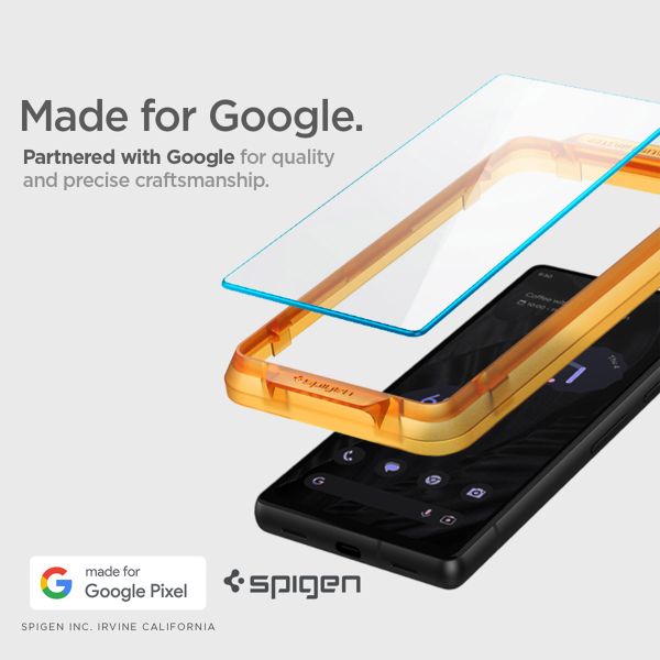 Spigen Protection d'écran en verre trempé GLAStR Fit 2 Paquets + Applicator Google Pixel 7a