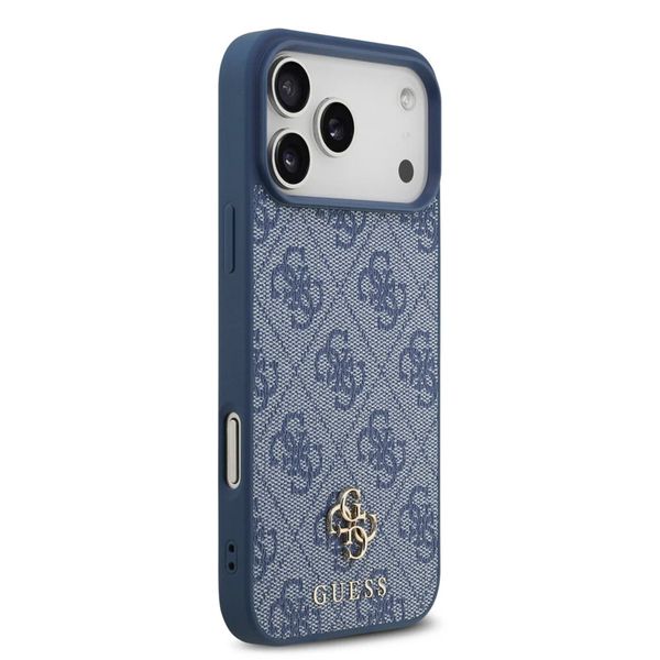 Guess Coque 4G Metal Logo MagSafe Apple iPhone 17 Pro - Bleu