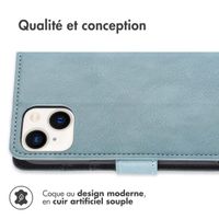imoshion Étui de télephone portefeuille de luxe Apple iPhone 14 / 13 - Bleu clair