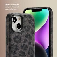 Selencia Coque Sabi imprimé panthère avec MagSafe Apple iPhone 14 - Midnight Black