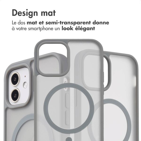 imoshion Coque Color Guard avec MagSafe Apple iPhone 12 (Pro) - Gris