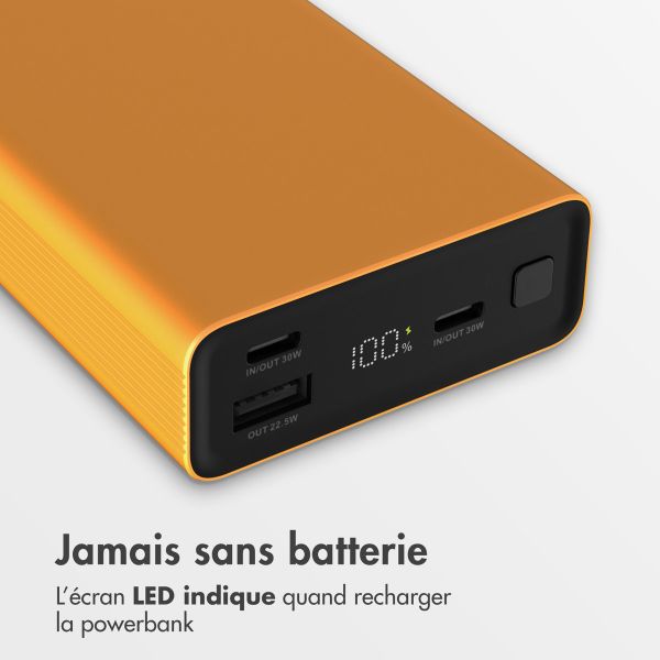 imoshion Ultra Series Aluminium Batterie externe 20.000 mAh - Charge rapide jusqu'à 33 watts - Gold