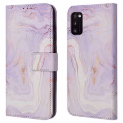 imoshion Étui de télephone portefeuille Design Samsung Galaxy A41 - Purple Marble
