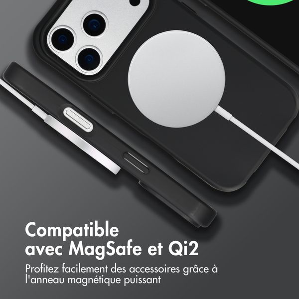 imoshion Coque arrière Color avec cordon amovible et MagSafe Apple iPhone 17 Pro Max - Noir
