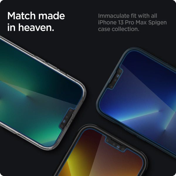 Spigen Protection d'écran en verre trempé GLAStR Privacy Applicator - lot de 2 Apple iPhone 13 Pro Max