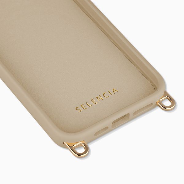 Selencia Coque arrière Rivièra avec MagSafe avec crochets amovibles Apple iPhone 14 Pro - Milky Latte