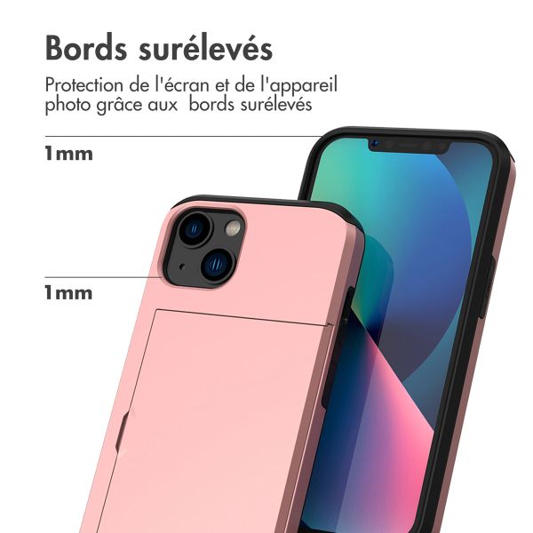 imoshion Coque arrière avec porte-cartes Apple iPhone 13 - Rose Doré