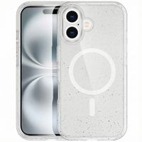 imoshion Coque Pailletée avec MagSafe Apple iPhone 16 - Paillettes Transparent