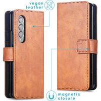 imoshion Étui de télephone portefeuille de luxe Samsung Galaxy Z Fold3 - Zwart - Marron