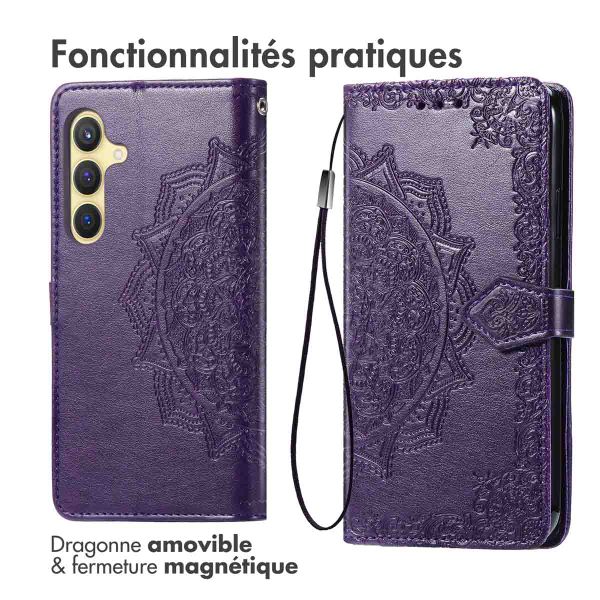 imoshion Etui de télephone Mandala Samsung Galaxy S25 / S24 - Violet